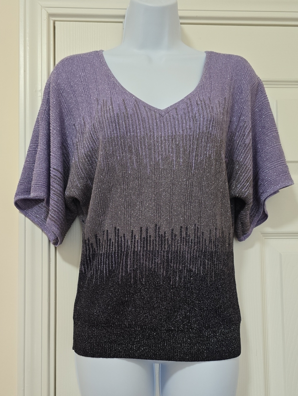 INC International Concepts Lavender Metallic Knit Top (NWOT)